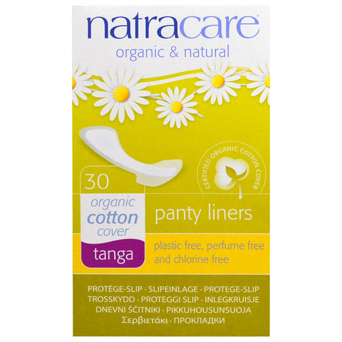 Natracare, Panty Liners, Organic Cotton Cover, Tanga, 30 Liners