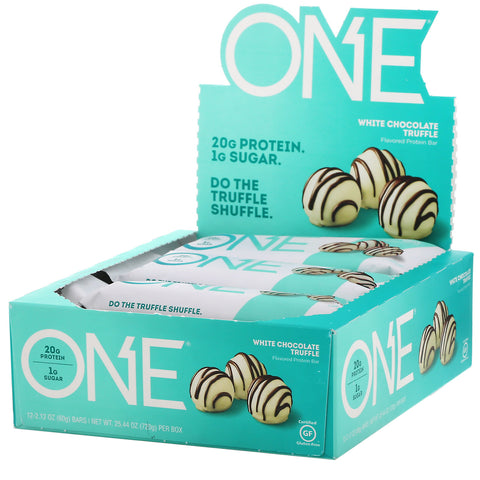 One Brands, ONE Bar, White Chocolate Truffle, 12 Bars, 2.12 oz (60 g) Each