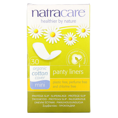 Natracare, Panty Liners, Organic Cotton Cover, Mini, 30 Liners