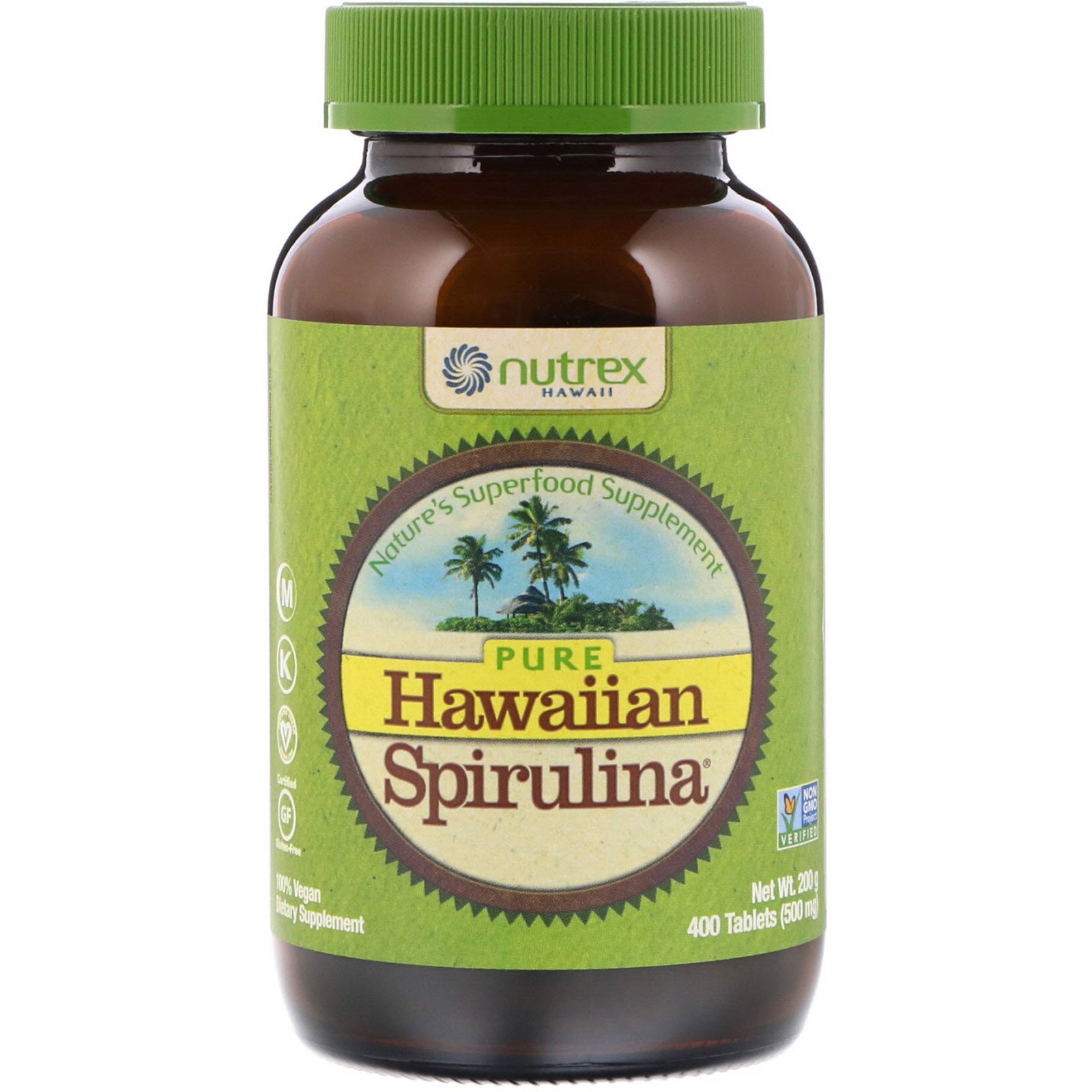 Nutrex Hawaii, Pure Hawaiian Spirulina, 500 mg, 400 Tablets