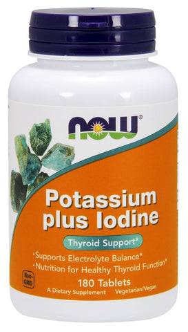 NOW Foods, Potassium plus Iodine - 180 tabs