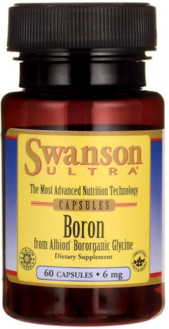 Swanson, Boron from Albion Boroganic Glycine, 6mg - 60 caps