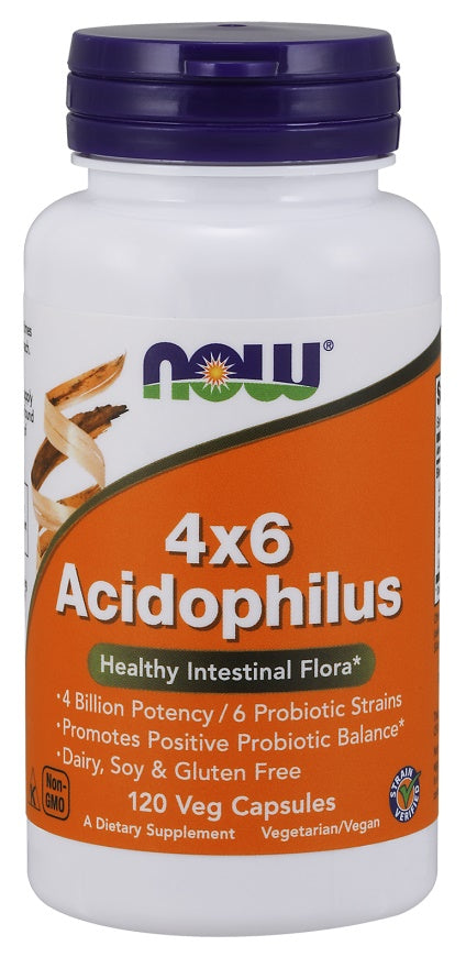 NOW Foods, Acidophilus 4X6 - 120 vcaps