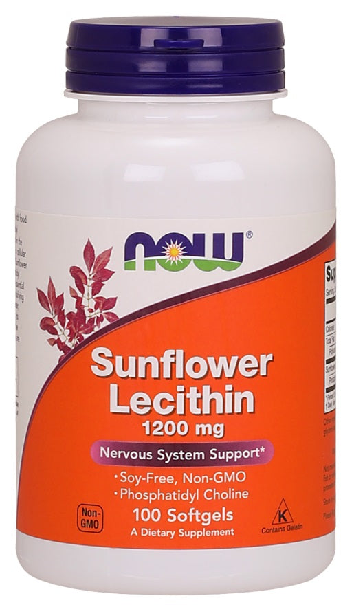 NOW Foods, Sunflower Lecithin, 1200mg - 100 softgels