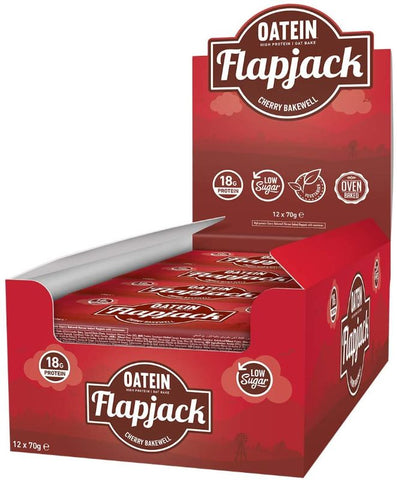 Oatein, Low Sugar Protein Flapjack, Cherry Bakewell - 12 x 70g