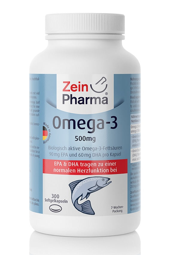 Zein Pharma, Omega-3, 500mg - 300 caps