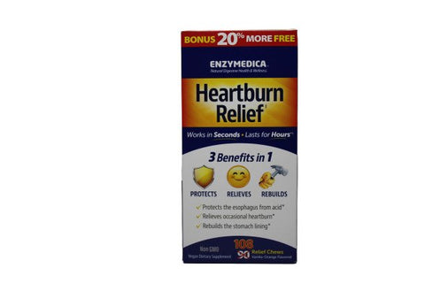 Enzymedica, Heartburn Relief, Vanilla-Orange - 108 chewables