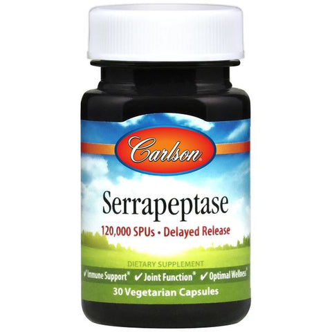 Carlson Labs, Serrapeptase, 120 000 SPU Delayed Release - 30 vcaps