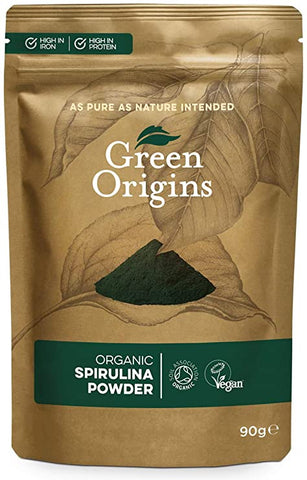 Green Origins, Organic Spirulina Powder - 90g